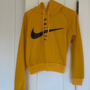 Nike cropped hoodie size large